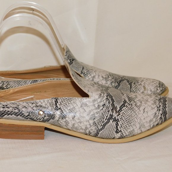 CCOCCI Snakeskin Print Slip On Mules Slides Size 8 - Picture 3 of 10